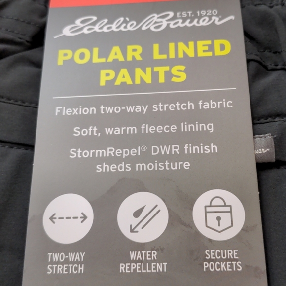 Eddie Bauer NWT Polar Fleece Lined Pant 16 grey - Picture 3 of 15